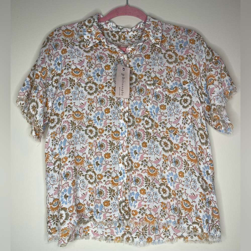 Philosophy - Floral Button-Up Women Top